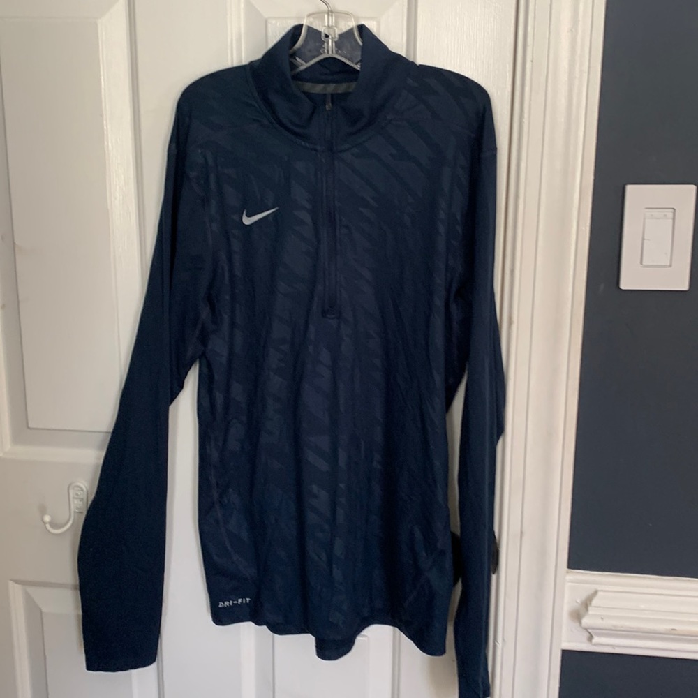 Used men's small blue Nike Dri Fit quarter zip running shirt